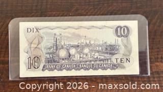 MaxSold Auction: 1971 Cdn. Prime Minister Sir John A. Macdonald 10 Dollars Paper Banknote  - Newmarket (Ontario, Canada) PARTNER MANAGED Reseller Online Auction - Walter Avenue