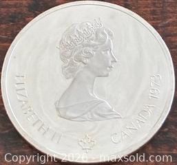 MaxSold Auction: 1973 Cdn. Silver 1976 Montreal Olympics Map 10 Dollars  - Newmarket (Ontario, Canada) PARTNER MANAGED Reseller Online Auction - Walter Avenue