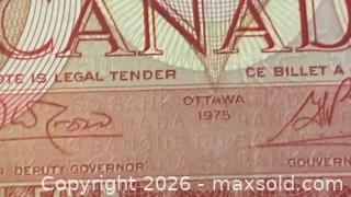 MaxSold Auction: 1975 Cdn. Prime Minister William Lyon Mackenzie King 50 Dollars Paper Banknote  - Newmarket (Ontario, Canada) PARTNER MANAGED Reseller Online Auction - Walter Avenue
