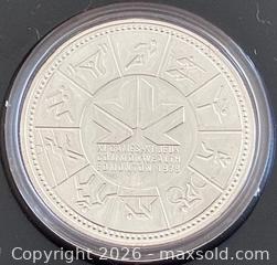 MaxSold Auction: 1978 Cdn. Silver 11th Commonwealth Games Case 1 Dollar  - Newmarket (Ontario, Canada) PARTNER MANAGED Reseller Online Auction - Walter Avenue