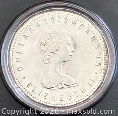 MaxSold Auction: 1978 Cdn. Silver 11th Commonwealth Games Case 1 Dollar  - Newmarket (Ontario, Canada) PARTNER MANAGED Reseller Online Auction - Walter Avenue