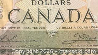 MaxSold Auction: 1979 Cdn. Queen Elizabeth II 20 Dollars Paper Banknote  - Newmarket (Ontario, Canada) PARTNER MANAGED Reseller Online Auction - Walter Avenue