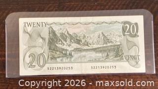 MaxSold Auction: 1979 Cdn. Queen Elizabeth II 20 Dollars Paper Banknote  - Newmarket (Ontario, Canada) PARTNER MANAGED Reseller Online Auction - Walter Avenue