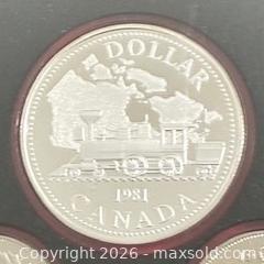 MaxSold Auction: 1981 Cdn. Silver Proof Double Dollar Coin Set  - Newmarket (Ontario, Canada) PARTNER MANAGED Reseller Online Auction - Walter Avenue
