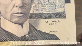 MaxSold Auction:  1986 Cdn. Prime Minister Sir Wilfrid Laurier 5 Dollars Paper Banknote  - Newmarket (Ontario, Canada) PARTNER MANAGED Reseller Online Auction - Walter Avenue