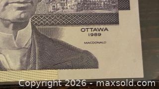 MaxSold Auction:  1989 Cdn. Prime Minister Sir John A. Macdonald 10 Dollars Paper Banknote  - Newmarket (Ontario, Canada) PARTNER MANAGED Reseller Online Auction - Walter Avenue