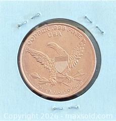 MaxSold Auction: 1 oz Round Copper Bullion Token  - Newmarket (Ontario, Canada) PARTNER MANAGED Reseller Online Auction - Walter Avenue