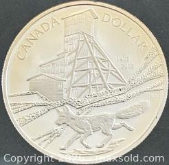 MaxSold Auction: 2003 Cdn. Silver Proof Cobalt Discovery 100th Anniversary 1 Dollar  - Newmarket (Ontario, Canada) PARTNER MANAGED Reseller Online Auction - Walter Avenue