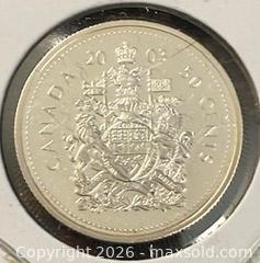MaxSold Auction: 2003 Cdn. Silver Proof Queen Elizabeth II 50 Cents   - Newmarket (Ontario, Canada) PARTNER MANAGED Reseller Online Auction - Walter Avenue