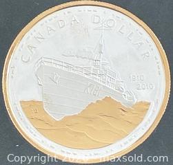 MaxSold Auction: 2010 Cdn. Silver Proof The Canadian Navy, 100th Anniversary 1 Dollar  - Newmarket (Ontario, Canada) PARTNER MANAGED Reseller Online Auction - Walter Avenue