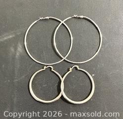 MaxSold Auction: 2 Pairs of Sterling Silver Earrings  - Newmarket (Ontario, Canada) PARTNER MANAGED Reseller Online Auction - Walter Avenue