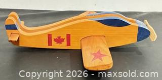 MaxSold Auction: Vintage Solid Wooden Wood Toy Display Airplane Aircraft Plane Handcrafted Handmade - Newmarket (Ontario, Canada) PARTNER MANAGED Reseller Online Auction - Walter Avenue