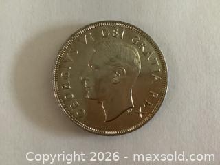 MaxSold Auction: 1949 Canadian Silver Dollar Coin - Ajax (Ontario, Canada) SELLER MANAGED Reseller Online Auction - Pickering Beach Road