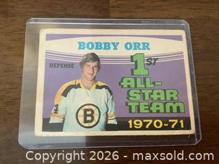 MaxSold Auction: Bobby Orr O.P.C. Hockey Card - 1st All-Star Team 1970-71 - Ajax (Ontario, Canada) SELLER MANAGED Reseller Online Auction - Pickering Beach Road