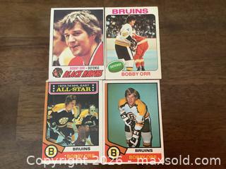 MaxSold Auction: Lot of 4 Bobby Orr O.P.C. Hockey Cards - 1970’s - Ajax (Ontario, Canada) SELLER MANAGED Reseller Online Auction - Pickering Beach Road