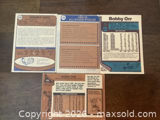 MaxSold Auction: Lot of 4 Bobby Orr O.P.C. Hockey Cards - 1970’s - Ajax (Ontario, Canada) SELLER MANAGED Reseller Online Auction - Pickering Beach Road