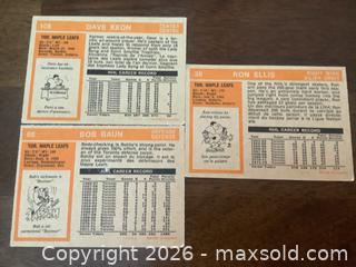 MaxSold Auction: Lot of Three (3) Toronto Maple Leaf O.P.C. Hockey Cards - Keon, Baun, and Ellis - 1971-72 - Ajax (Ontario, Canada) SELLER MANAGED Reseller Online Auction - Pickering Beach Road