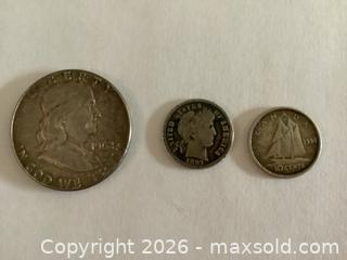 MaxSold Auction: Three (3) Silver Coins - Ajax (Ontario, Canada) SELLER MANAGED Reseller Online Auction - Pickering Beach Road