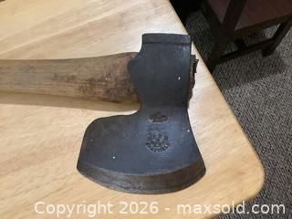 MaxSold Auction: Vintage Embossed Ward Sheffield Broad/Hewing Axe - Ajax (Ontario, Canada) SELLER MANAGED Reseller Online Auction - Pickering Beach Road