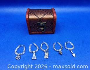 MaxSold Auction: 1980s Pewter Bracelet Charms Or Necklace Pendants & Chest - Kingston (Ontario, Canada) SELLER MANAGED Downsizing Online Auction - Heron Court.