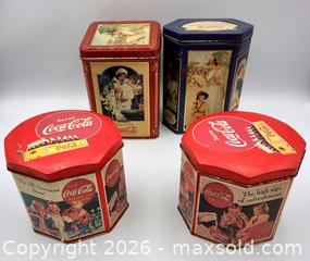 MaxSold Auction: 1993 Vintage & Victorian Theme COCA COLA Decorative Tins - Kingston (Ontario, Canada) SELLER MANAGED Downsizing Online Auction - Heron Court.