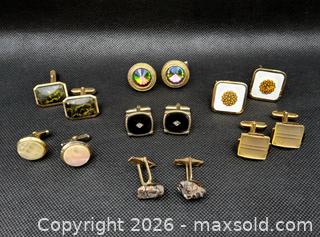 MaxSold Auction: 7 Pairs of Vintage Goldtone Cufflinks - Kingston (Ontario, Canada) SELLER MANAGED Downsizing Online Auction - Heron Court.