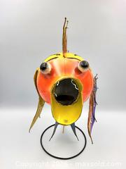 MaxSold Auction: Handcrafted Balinese PUFFER FISH Metal Sculpture / Tea Light Holder - Kingston (Ontario, Canada) SELLER MANAGED Downsizing Online Auction - Heron Court.