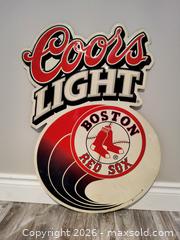 MaxSold Auction: Large Collectible 1999 BOSTON RED SOX & COORS LIGHT Plastic Advertising Sign - Kingston (Ontario, Canada) SELLER MANAGED Downsizing Online Auction - Heron Court.