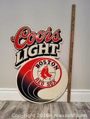 MaxSold Auction: Large Collectible 1999 BOSTON RED SOX & COORS LIGHT Plastic Advertising Sign - Kingston (Ontario, Canada) SELLER MANAGED Downsizing Online Auction - Heron Court.
