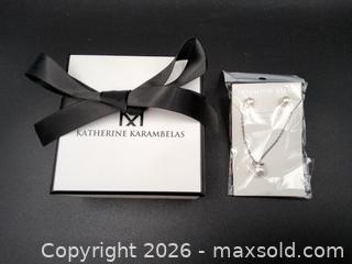 MaxSold Auction: NEW GLASS PEARL Necklace & Earrings Jewelry Set - Katherine Karambelas Designer - Kingston (Ontario, Canada) SELLER MANAGED Downsizing Online Auction - Heron Court.