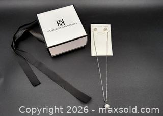 MaxSold Auction: NEW GLASS PEARL Necklace & Earrings Jewelry Set - Katherine Karambelas Designer - Kingston (Ontario, Canada) SELLER MANAGED Downsizing Online Auction - Heron Court.