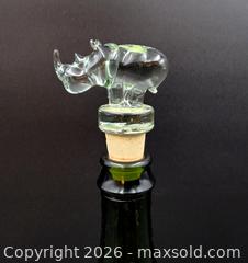 MaxSold Auction: Stunning Vintage Art Glass RHINOCEROUS / RHINO Bottle Stopper - Kingston (Ontario, Canada) SELLER MANAGED Downsizing Online Auction - Heron Court.