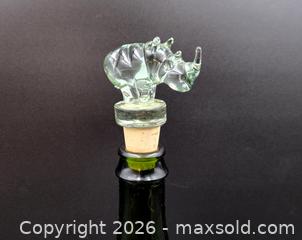 MaxSold Auction: Stunning Vintage Art Glass RHINOCEROUS / RHINO Bottle Stopper - Kingston (Ontario, Canada) SELLER MANAGED Downsizing Online Auction - Heron Court.