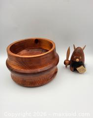 MaxSold Auction: Vintage 1960s Danish Teak Wood VIKING Nutcracker & Wooden Nut Bowl - Kingston (Ontario, Canada) SELLER MANAGED Downsizing Online Auction - Heron Court.