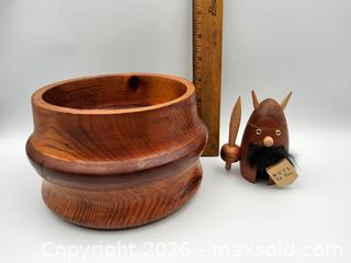 MaxSold Auction: Vintage 1960s Danish Teak Wood VIKING Nutcracker & Wooden Nut Bowl - Kingston (Ontario, Canada) SELLER MANAGED Downsizing Online Auction - Heron Court.