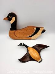MaxSold Auction: Vintage Handcrafted Wooden CANADA GOOSE / GEESE Wall Carvings - Kingston (Ontario, Canada) SELLER MANAGED Downsizing Online Auction - Heron Court.