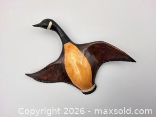 MaxSold Auction: Vintage Handcrafted Wooden CANADA GOOSE / GEESE Wall Carvings - Kingston (Ontario, Canada) SELLER MANAGED Downsizing Online Auction - Heron Court.