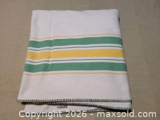 MaxSold Auction: Vintage Hudson Bay Style Queen Size Flannel Blanket - Kingston (Ontario, Canada) SELLER MANAGED Downsizing Online Auction - Heron Court.