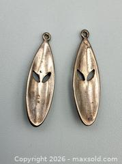 MaxSold Auction: Vintage TRIBAL FACE MASK Silver (Sterling?) EARRINGS - Kingston (Ontario, Canada) SELLER MANAGED Downsizing Online Auction - Heron Court.