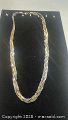 MaxSold Auction: Elegant Braided Silver tone necklace  - Toronto (Ontario, Canada) SELLER MANAGED Estate Sale Online Auction - Saunders Road