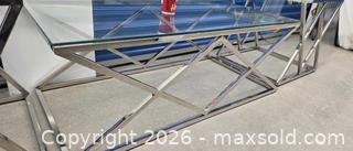 MaxSold Auction: Glass coffee table and end tables with metal base - Toronto (Ontario, Canada) SELLER MANAGED Estate Sale Online Auction - Saunders Road