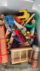 MaxSold Auction: Large Wood Wooden Toy Train Tracks Parts & Accessories Lot  - Toronto (Ontario, Canada) SELLER MANAGED Estate Sale Online Auction - Saunders Road