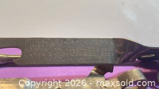 MaxSold Auction: Vintage Squire Metal Can Opener lot Stamped  - Toronto (Ontario, Canada) SELLER MANAGED Estate Sale Online Auction - Saunders Road