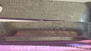 MaxSold Auction: Vintage Squire Metal Can Opener lot Stamped  - Toronto (Ontario, Canada) SELLER MANAGED Estate Sale Online Auction - Saunders Road