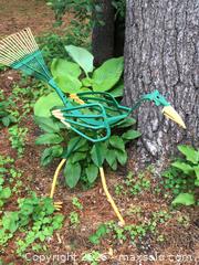 MaxSold Auction: Beautiful Green Bird. Original Unique Repurposed Yard Garden Art - Kingston (Ontario, Canada) SELLER MANAGED Moving Online Auction - Brewers Mills Road