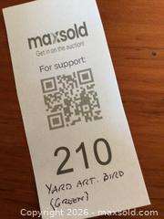 MaxSold Auction: Beautiful Green Bird. Original Unique Repurposed Yard Garden Art - Kingston (Ontario, Canada) SELLER MANAGED Moving Online Auction - Brewers Mills Road