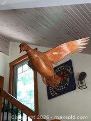 MaxSold Auction: Beautiful pair of hand carved ducks in flight by Picton, Ontario carver - Kingston (Ontario, Canada) SELLER MANAGED Moving Online Auction - Brewers Mills Road