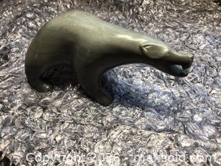 MaxSold Auction: Genuine Inuit soapstone carving of Growling Bear by Simeonie Uppick  - Kingston (Ontario, Canada) SELLER MANAGED Moving Online Auction - Brewers Mills Road