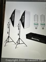 MaxSold Auction: Photography Studio Lighting Kit by Mount Dog - Kingston (Ontario, Canada) SELLER MANAGED Moving Online Auction - Brewers Mills Road