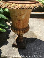 MaxSold Auction: Vintage cast iron garden urn - Kingston (Ontario, Canada) SELLER MANAGED Moving Online Auction - Brewers Mills Road